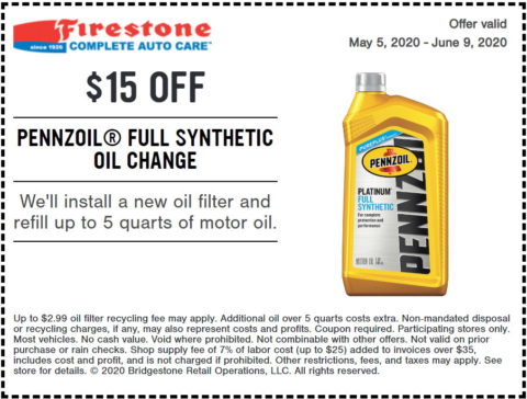 Firestone Full Synthetic Oil Change-Coupon